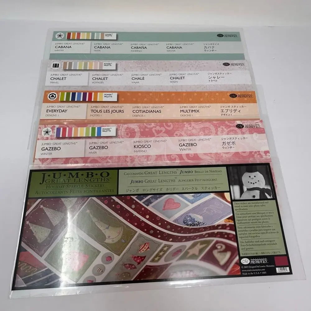 NIP Creative Memories Lot 8 Pastel 12X12 Paper 2 Editions 5 Jumbo Great Lengths